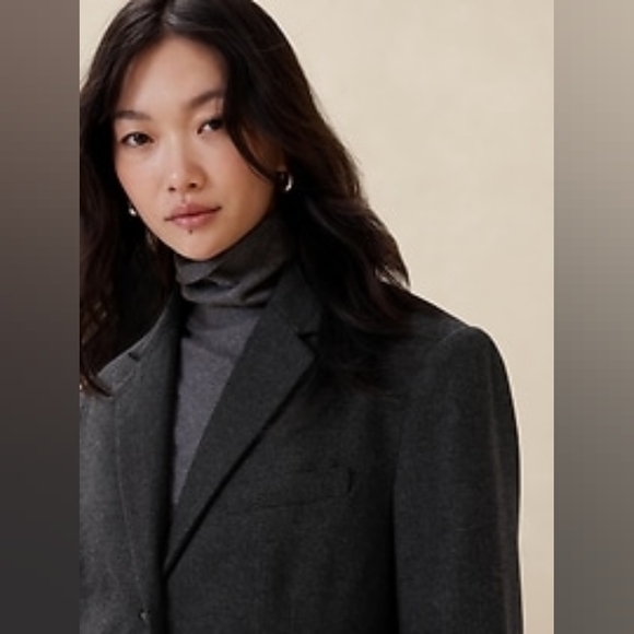 Banana Republic Factory - Oversized Herringbone Blazer - M - Picture 3 of 3